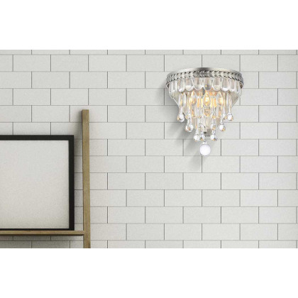 Elegant Wall Sconce - Antique Silver (1219W9AS-RC)