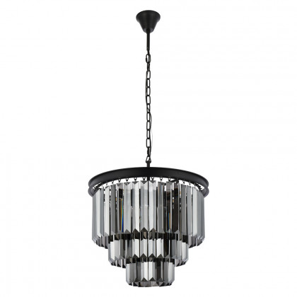 Elegant Urban Classic Chandelier - Matte Black/Silver, L 20" (1231D20MB-SS-RC)
