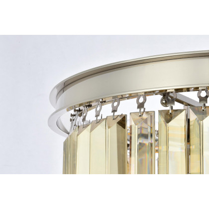 Elegant Urban Classic Chandelier - Polished Nickel/Gold, L 20" (1231D20PN-GT-RC)