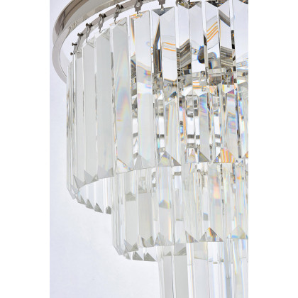 Elegant Urban Classic Chandelier - Polished Nickel, L 20" (1231D20PN-RC)