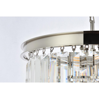 Elegant Urban Classic Chandelier - Polished Nickel, L 20" (1231D20PN-RC)