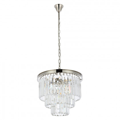Elegant Urban Classic Chandelier - Polished Nickel, L 20" (1231D20PN-RC)