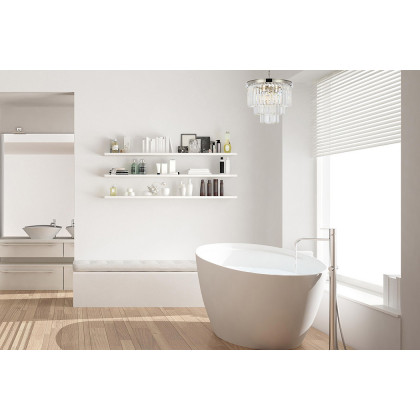 Elegant Urban Classic Chandelier - Polished Nickel, L 20" (1231D20PN-RC)