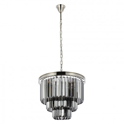Elegant Urban Classic Chandelier - Polished Nickel/Silver, L 20" (1231D20PN-SS-RC)