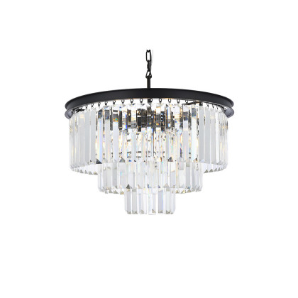 Elegant Urban Classic Chandelier - Matte Black, L 26" (1231D26MB-RC)