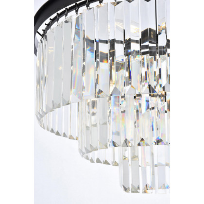 Elegant Urban Classic Chandelier - Matte Black, L 26" (1231D26MB-RC)