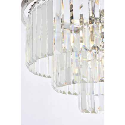 Elegant Urban Classic Chandelier - Polished Nickel, L 26" (1231D26PN-RC)