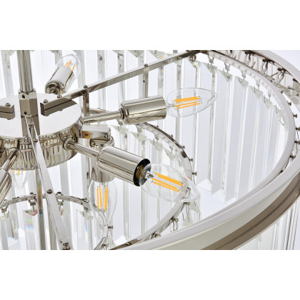 Elegant Urban Classic Chandelier - Polished Nickel, L 26" (1231D26PN-RC)