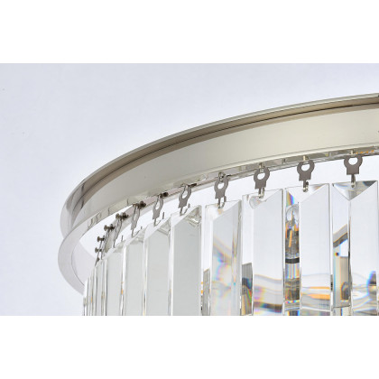 Elegant Urban Classic Chandelier - Polished Nickel, L 26" (1231D26PN-RC)