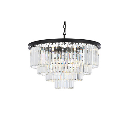 Elegant Urban Classic Chandelier - Matte Black, L 32" (1231D32MB-RC)