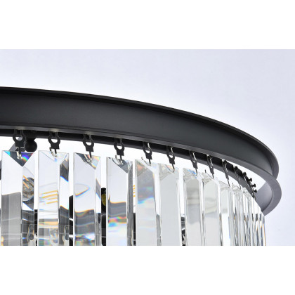 Elegant Urban Classic Chandelier - Matte Black, L 32" (1231D32MB-RC)