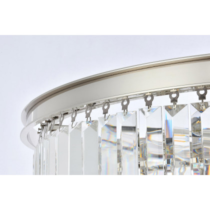 Elegant Urban Classic Chandelier - Polished Nickel, L 32" (1231D32PN-RC)
