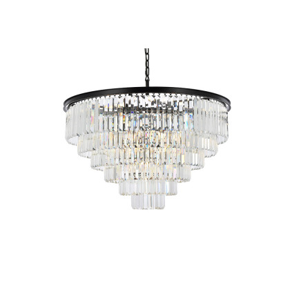 Elegant Urban Classic Chandelier - Matte Black, L 44" (1231D44MB-RC)