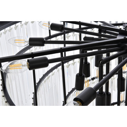 Elegant Urban Classic Chandelier - Matte Black, L 44" (1231D44MB-RC)