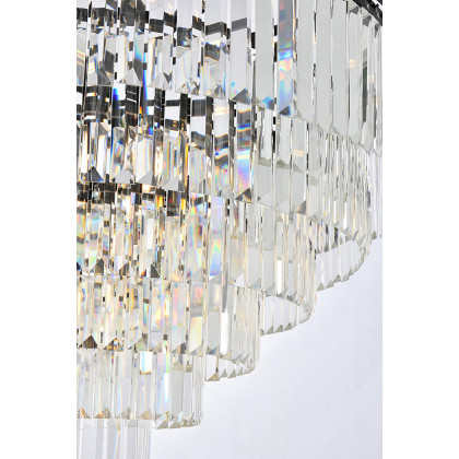 Elegant Urban Classic Chandelier - Matte Black, L 44" (1231D44MB-RC)