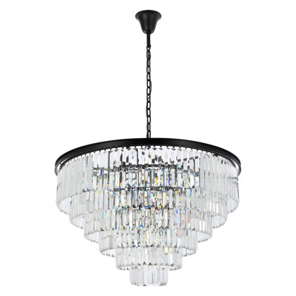 Elegant Urban Classic Chandelier - Matte Black, L 44" (1231D44MB-RC)