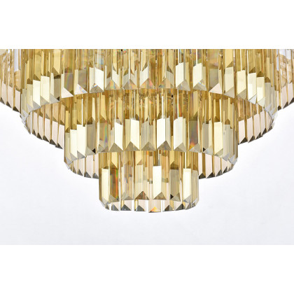 Elegant Urban Classic Chandelier - Polished Nickel/Gold, L 44" (1231D44PN-GT-RC)