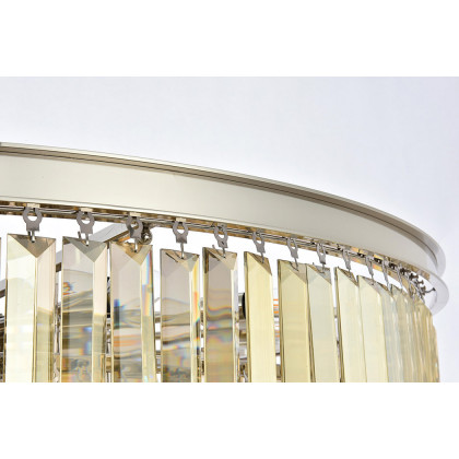 Elegant Urban Classic Chandelier - Polished Nickel/Gold, L 44" (1231D44PN-GT-RC)