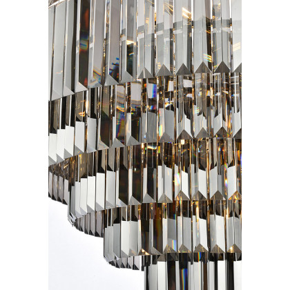 Elegant Urban Classic Chandelier - Polished Nickel/Silver, L 44" (1231D44PN-SS-RC)