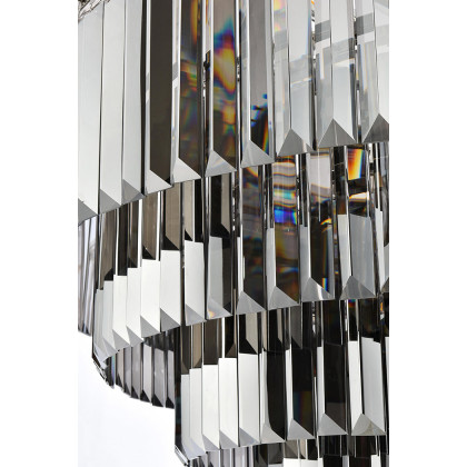 Elegant Urban Classic Chandelier - Polished Nickel/Silver, L 44" (1231D44PN-SS-RC)