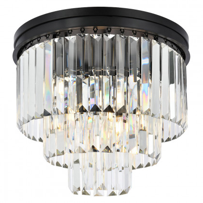 Elegant Urban Classic Flush Mount - Matte Black, L 20" (1231F20MB-RC)