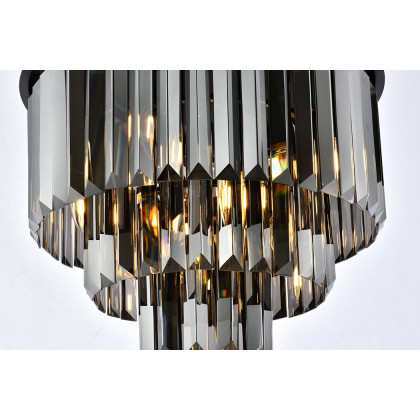 Elegant Urban Classic Flush Mount - Matte Black/Silver, L 20" (1231F20MB-SS-RC)