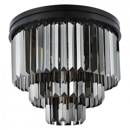 Elegant Urban Classic Flush Mount - Matte Black/Silver, L 20" (1231F20MB-SS-RC)