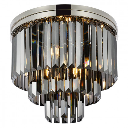 Elegant Urban Classic Flush Mount - Polished Nickel/Silver, L 20" (1231F20PN-SS-RC)