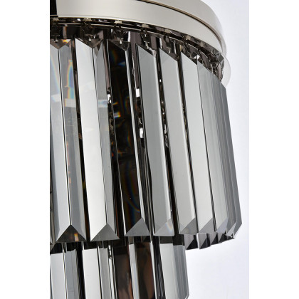 Elegant Urban Classic Flush Mount - Polished Nickel/Silver, L 20" (1231F20PN-SS-RC)