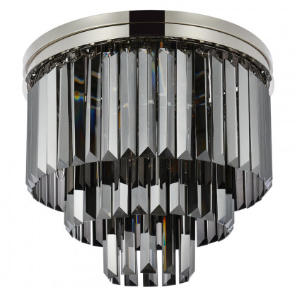 Elegant Urban Classic Flush Mount - Polished Nickel/Silver, L 20" (1231F20PN-SS-RC)