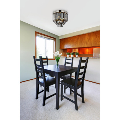 Elegant Urban Classic Flush Mount - Polished Nickel/Silver, L 20" (1231F20PN-SS-RC)