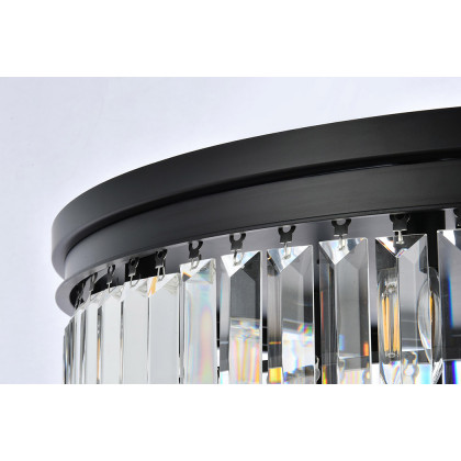 Elegant Urban Classic Flush Mount - Matte Black, L 32" (1231F32MB-RC)