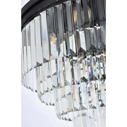 Elegant Urban Classic Flush Mount - Matte Black, L 32" (1231F32MB-RC)