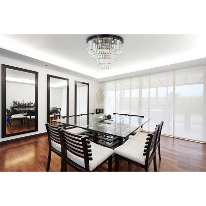 Elegant Urban Classic Flush Mount - Matte Black, L 32" (1231F32MB-RC)