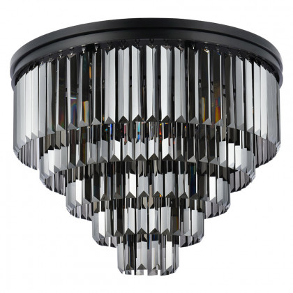 Elegant Urban Classic Flush Mount - Matte Black/Silver, L 32" (1231F32MB-SS-RC)