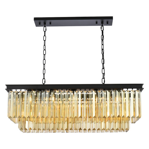 Elegant Urban Classic Chandelier - Matte Black/Gold, L 40" (1232D40MB-GT-RC)