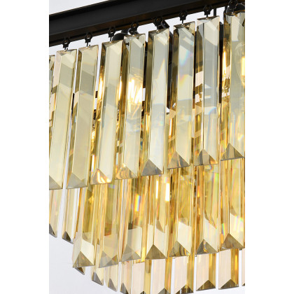 Elegant Urban Classic Chandelier - Matte Black/Gold, L 40" (1232D40MB-GT-RC)