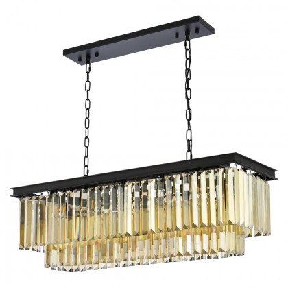 Elegant Urban Classic Chandelier - Matte Black/Gold, L 40" (1232D40MB-GT-RC)
