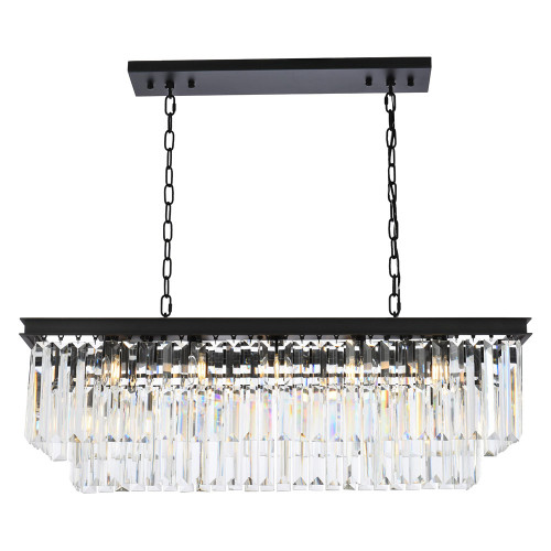 Elegant Urban Classic Chandelier - Matte Black, L 40" (1232D40MB-RC)