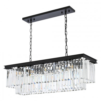 Elegant Urban Classic Chandelier - Matte Black, L 40" (1232D40MB-RC)