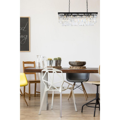 Elegant Urban Classic Chandelier - Matte Black, L 40" (1232D40MB-RC)