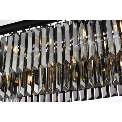 Elegant Urban Classic Chandelier - Matte Black/Silver, L 40" (1232D40MB-SS-RC)
