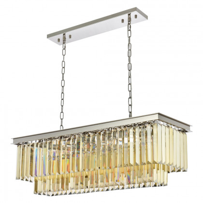 Elegant Urban Classic Chandelier - Polished Nickel/Gold, L 40" (1232D40PN-GT-RC)