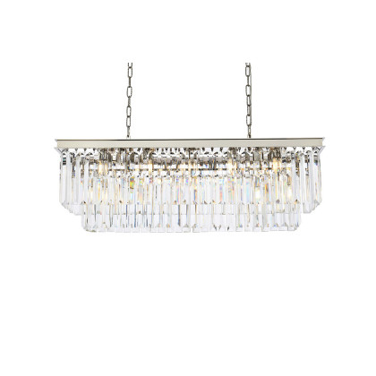 Elegant Urban Classic Chandelier - Polished Nickel, L 40" (1232D40PN-RC)