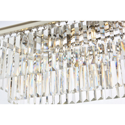 Elegant Urban Classic Chandelier - Polished Nickel, L 40" (1232D40PN-RC)
