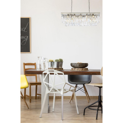 Elegant Urban Classic Chandelier - Polished Nickel, L 40" (1232D40PN-RC)