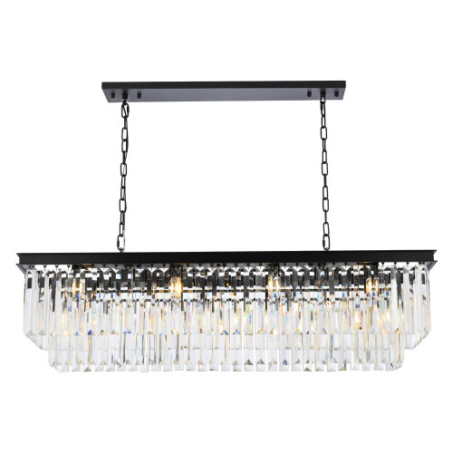 Elegant Urban Classic Chandelier - Matte Black, L 50" (1232D50MB-RC)
