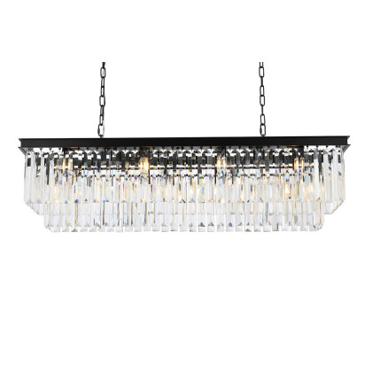 Elegant Urban Classic Chandelier - Matte Black, L 50" (1232D50MB-RC)
