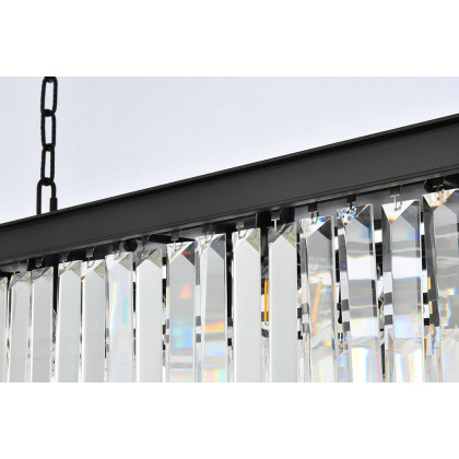 Elegant Urban Classic Chandelier - Matte Black, L 50" (1232D50MB-RC)