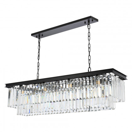 Elegant Urban Classic Chandelier - Matte Black, L 50" (1232D50MB-RC)